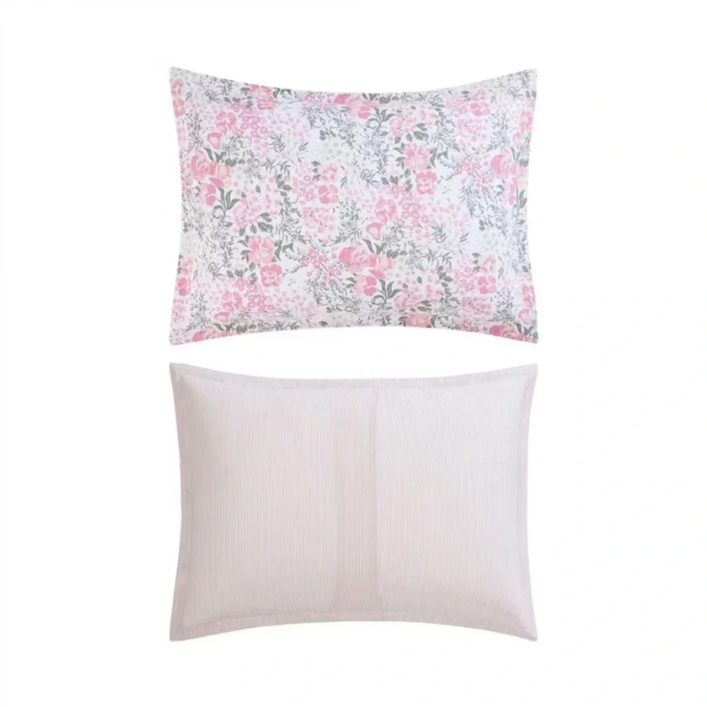 💝 Floral Heather Garden Pink Comforter Set KING LAURA ASHLEY